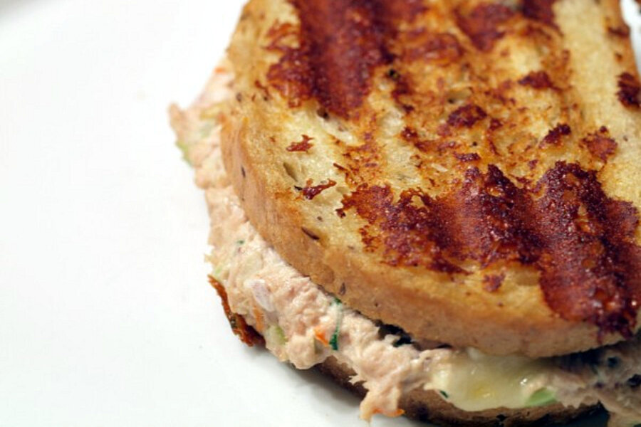 Tuna melt with muenster cheese